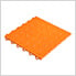 Motorcycle Garage Floor Tile Mat / Pad (Black / Orange)