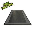 Speedway Tile Single Car Garage Floor Mat (Black / Grey)