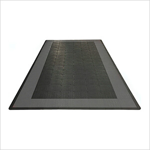 Single Car Garage Floor Tile Mat / Pad (Black / Grey)
