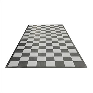 Single Car Garage Floor Tile Mat / Pad (Grey / Silver / Black)