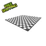 Speedway Tile Two Car Garage Floor Tile Mat / Pad (Black / White)