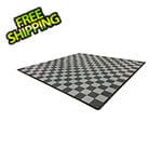 Speedway Tile Two Car Garage Floor Mat (Black / Grey)