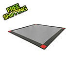 Speedway Tile Two Car Garage Floor Mat (Silver / Black / Red)