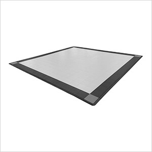 Two Car Garage Floor Tile Mat (Silver / Black / Grey)