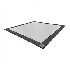 Two Car Garage Floor Tile Mat / Pad (Silver / Black / Grey)