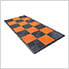 Ribtrax Pro Motorcycle Garage Floor Tile Mat (Jet Black / Tropical Orange)