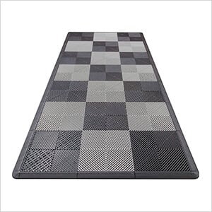 Ribtrax Pro Motorcycle Garage Floor Tile Mat (Jet Black / Slate Grey)