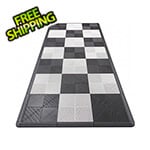 Swisstrax Ribtrax Pro Motorcycle Garage Floor Tile Mat (Jet Black / Arctic White)