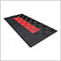 Ribtrax Pro Motorcycle Garage Floor Tile Mat (Jet Black / Racing Red)