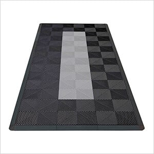 Ribtrax Pro Motorcycle Garage Floor Tile Mat (Jet Black / Slate Grey)