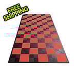 Swisstrax Ribtrax Pro One Car Garage Floor Tile Mat (Jet Black / Racing Red)