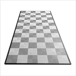 Ribtrax Pro One Car Garage Floor Tile Mat (Slate Grey / Pearl Silver / Jet Black)