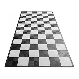 Ribtrax Pro One Car Garage Floor Tile Mat (Jet Black / Arctic White)