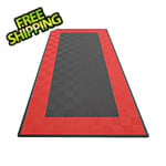 Swisstrax Ribtrax Pro One Car Garage Floor Tile Mat (Jet Black / Racing Red)