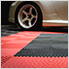 Ribtrax Pro One Car Garage Floor Mat (Jet Black / Racing Red)