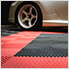 Ribtrax Pro One Car Garage Floor Tile Mat (Jet Black / Racing Red)