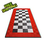 Swisstrax Ribtrax Pro One Car Garage Floor Tile Mat (Jet Black / Racing Red / Arctic White)