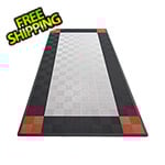 Swisstrax Ribtrax Pro One Car Garage Floor Tile Mat (Jet Black / Racing Red / Pearl Grey)