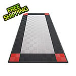 Swisstrax Ribtrax Pro One Car Garage Floor Tile Mat (Jet Black / Racing Red / Pearl Grey)