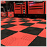 Ribtrax Pro Two Car Garage Floor Tile Mat (Jet Black / Racing Red)