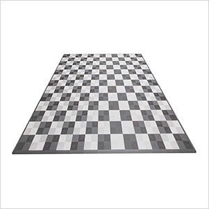 Ribtrax Pro Two Car Garage Floor Tile Mat (Slate Grey / Pearl Silver / Jet Black)