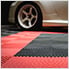 Ribtrax Pro Two Car Garage Floor Tile Mat (Jet Black / Racing Red)
