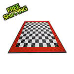 Swisstrax Ribtrax Pro Two Car Garage Floor Tile Mat (Jet Black / Racing Red / Arctic White)