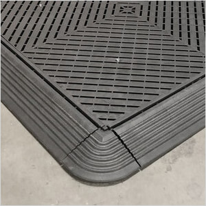 Ribtrax Pro Two Car Garage Floor Tile Mat (Pearl Silver / Jet Black / Slate Grey)