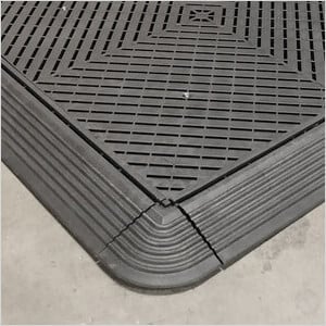 Swisstrax Ribtrax Pro Two Car Garage Floor Tile Mat (Slate Grey / Pearl Silver / Jet Black)