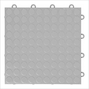 Coin Pattern 12" x 12" Silver Garage Floor Tile (12 Pack)