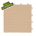 GearTile Coin Pattern 12" x 12" Beige Garage Floor Tile (12 Pack)