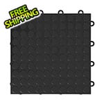 GearTile Coin Pattern 12" x 12" Black Garage Floor Tile (12 Pack)