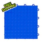 GearTile Coin Pattern 12" x 12" Royal Blue Garage Floor Tile (12 Pack)