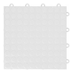 Coin Pattern 12" x 12" White Garage Floor Tile (12 Pack)