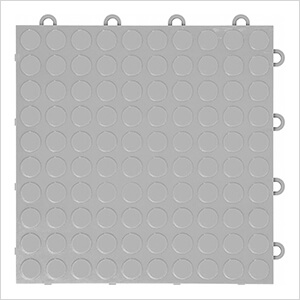 Coin Pattern 12" x 12" Silver Garage Floor Tile (24 Pack)