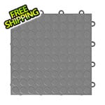 GearTile Coin Pattern 12" x 12" Graphite Garage Floor Tile (24 Pack)