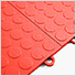 Coin Pattern 12" x 12" Red Garage Floor Tile (24 Pack)