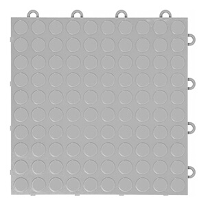Coin Pattern 12" x 12" Silver Garage Floor Tile (48 Pack)
