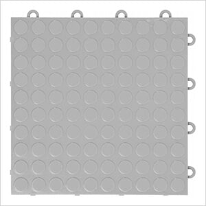 Coin Pattern 12" x 12" Silver Garage Floor Tile (48 Pack)