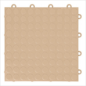 Coin Pattern 12" x 12" Beige Garage Floor Tile (48 Pack)
