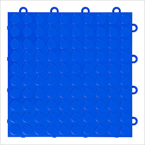 Coin Pattern 12" x 12" Royal Blue Garage Floor Tile (48 Pack)