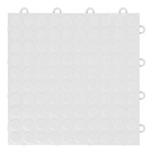 Coin Pattern 12" x 12" White Garage Floor Tile (48 Pack)