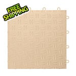 GearTile Diamond Pattern 12" x 12" Beige Garage Floor Tile (12 Pack)