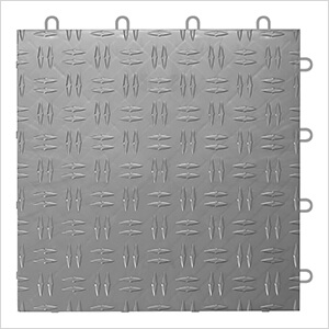Diamond Pattern 12" x 12" Graphite Garage Floor Tile (12 Pack)