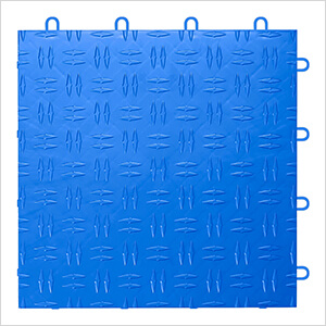 Diamond Pattern 12" x 12" Royal Blue Garage Floor Tile (12 Pack)