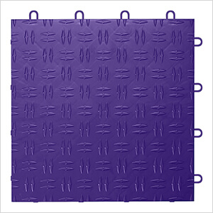 Diamond Pattern 12" x 12" Purple Garage Floor Tile (12 Pack)