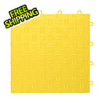 GearTile Diamond Pattern 12" x 12" Yellow Garage Floor Tile (12 Pack)