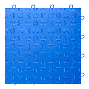 Diamond Pattern 12" x 12" Royal Blue Garage Floor Tile (24 Pack)