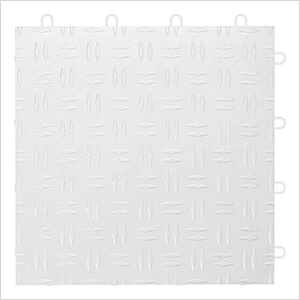 Diamond Pattern 12" x 12" White Garage Floor Tile (24 Pack)