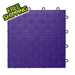 GearTile Diamond Pattern 12" x 12" Purple Garage Floor Tile (24 Pack)